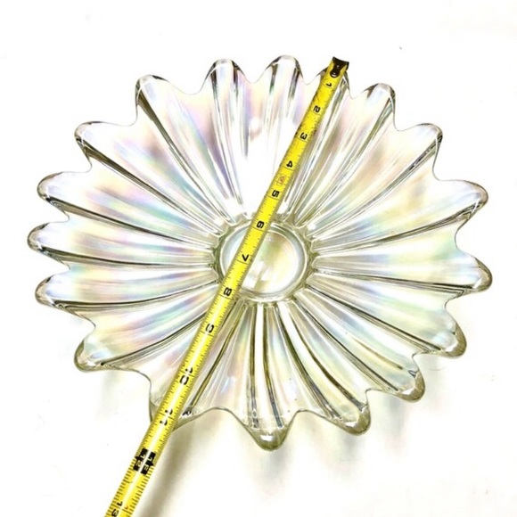 Large Iridescent Glass Bowl Plate Celestial Federal Glass 11" - Picture 3 of 6